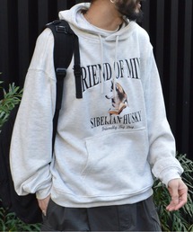 MODISH GAZE（モディシュガゼ）の「【MODISH GAZE】ハスキー犬裏毛プルパーカー (CP)（パーカー）」