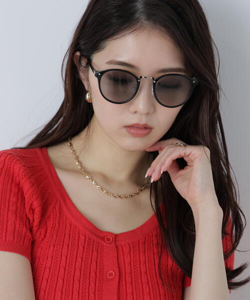 FREE'S MART（フリーズマート）の「◆シンプルサングラス（サングラス・レディース・ブラウン/グレー/ブラック/ホワイト・ﾌﾘ-）」の20枚目の写真