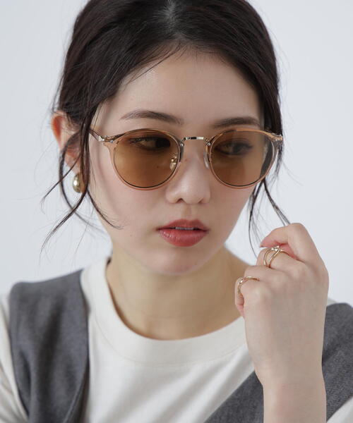 FREE'S MART（フリーズマート）の「◆シンプルサングラス（サングラス・レディース・ブラウン/グレー/ブラック/ホワイト・ﾌﾘ-）」の5枚目の写真