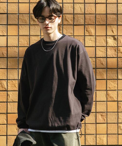 SENSE OF PLACE by URBAN RESEARCH(センスオブプレイスバイアーバンリサーチ)の「『ユニセックス』アソートドローコードロングスリーブTシャツ(Tシャツ/カットソー・メンズ・チャコールグレー/ブラウン/ブラック系その他/ホワイト・MEDIUM/LARGE)」の4枚目の写真