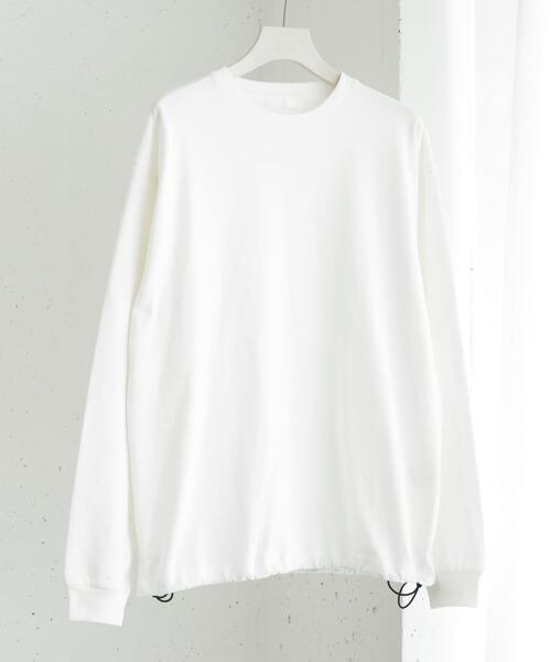 SENSE OF PLACE by URBAN RESEARCH(センスオブプレイスバイアーバンリサーチ)の「『ユニセックス』アソートドローコードロングスリーブTシャツ(Tシャツ/カットソー・メンズ・チャコールグレー/ブラウン/ブラック系その他/ホワイト・MEDIUM/LARGE)」の1枚目の写真