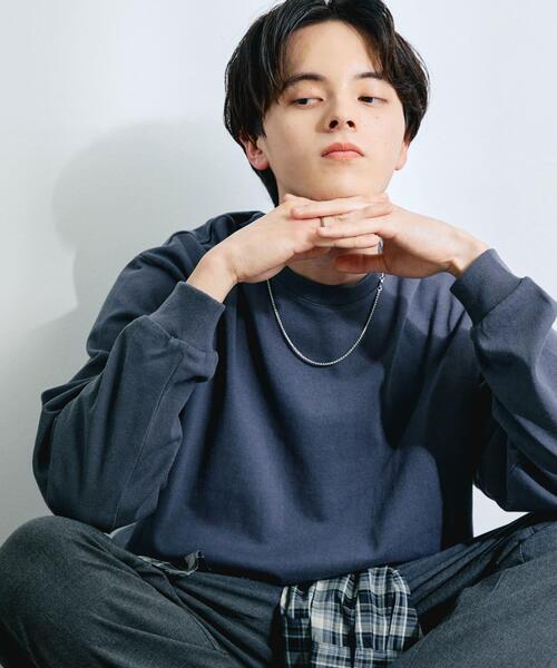 SENSE OF PLACE by URBAN RESEARCH(センスオブプレイスバイアーバンリサーチ)の「『ユニセックス』アソートドローコードロングスリーブTシャツ(Tシャツ/カットソー・メンズ・チャコールグレー/ブラウン/ブラック系その他/ホワイト・MEDIUM/LARGE)」の3枚目の写真