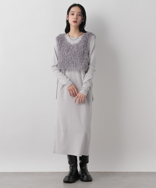 セール】フェザーベスト2Pワンピース 320129（ワンピース）｜LOWRYS