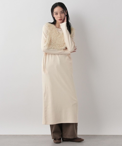 セール】フェザーベスト2Pワンピース 320129（ワンピース）｜LOWRYS