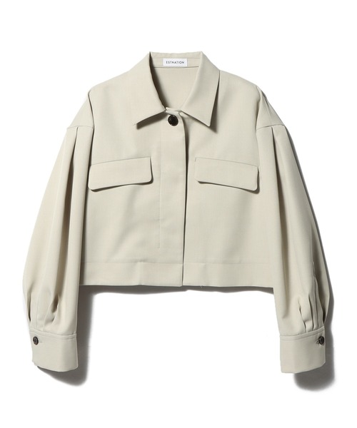 25ss ESTNATION ボンディングビッグカラージャケット セール】ESTNATION / ビックポケットワークジャケット（ブルゾン