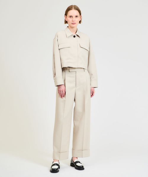 25ss ESTNATION ボンディングビッグカラージャケット COLUMN / シアーピンタックジャケット｜ESTNATION ONLINE STORE
