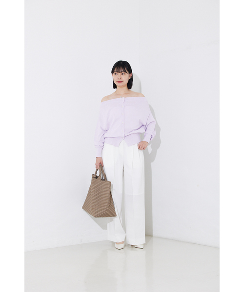 Rouge vif（ルージュヴィフ）の「オフショルダー2WAYカーディガン（カーディガン/ボレロ・レディース・ラベンダー/ライトグレー/チャコールグレー・フリー）」の21枚目の写真