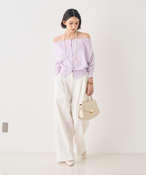 Rouge vif（ルージュヴィフ）の「オフショルダー2WAYカーディガン（カーディガン/ボレロ・レディース・ラベンダー/ライトグレー/チャコールグレー・フリー）」の22枚目の写真