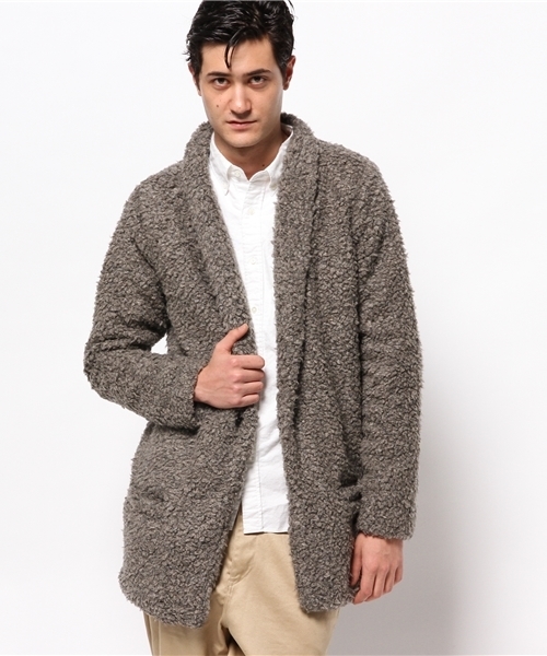 Lui's（ルイス）の「Lui's(ルイス) フェイクアルパカジャケット（その他アウター・メンズ・ベージュ/グレー・SMALL/MEDIUM）」の2枚目の写真