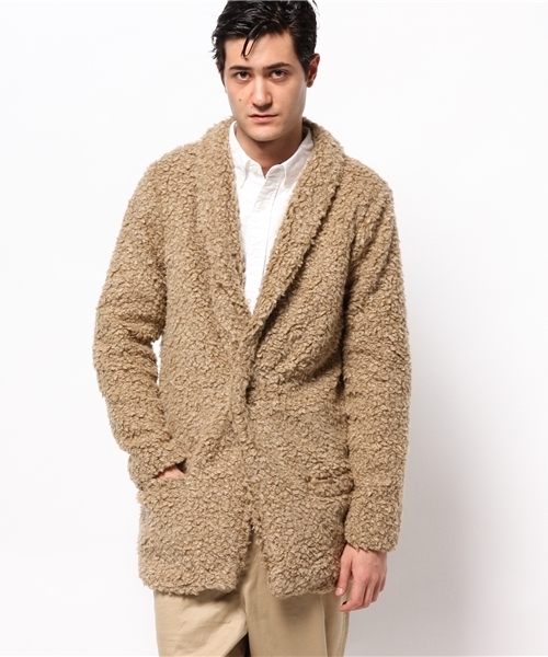 Lui's（ルイス）の「Lui's(ルイス) フェイクアルパカジャケット（その他アウター・メンズ・ベージュ/グレー・SMALL/MEDIUM）」の4枚目の写真