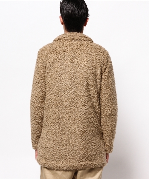 Lui's（ルイス）の「Lui's(ルイス) フェイクアルパカジャケット（その他アウター・メンズ・ベージュ/グレー・SMALL/MEDIUM）」の6枚目の写真