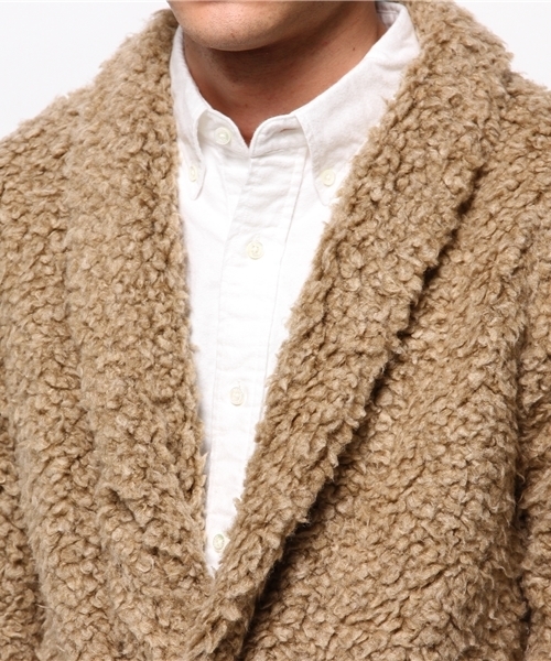 Lui's（ルイス）の「Lui's(ルイス) フェイクアルパカジャケット（その他アウター・メンズ・ベージュ/グレー・SMALL/MEDIUM）」の7枚目の写真