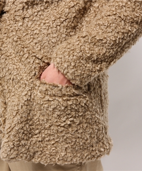 Lui's（ルイス）の「Lui's(ルイス) フェイクアルパカジャケット（その他アウター・メンズ・ベージュ/グレー・SMALL/MEDIUM）」の8枚目の写真