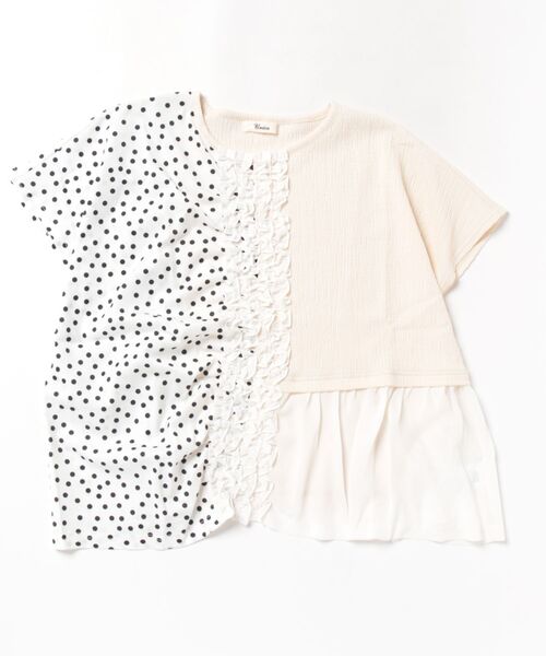unica(ユニカ)の「ドッキングフリルドットブラウス(シャツ/ブラウス・キッズ・ライトパープル/ブラック・XL/L/M/S)」の12枚目の写真