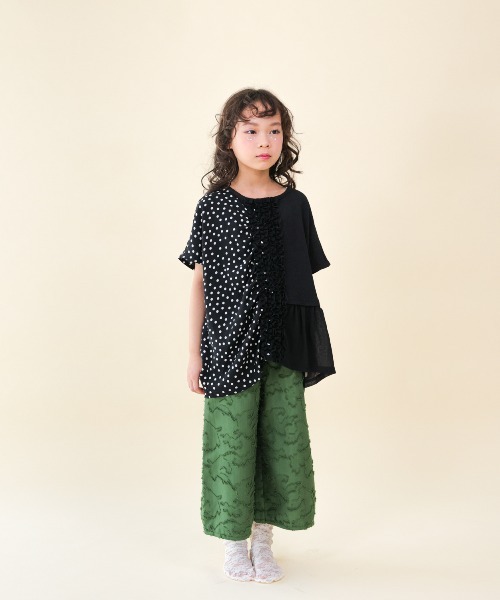 unica(ユニカ)の「ドッキングフリルドットブラウス(シャツ/ブラウス・キッズ・ライトパープル/ブラック・XL/L/M/S)」の8枚目の写真