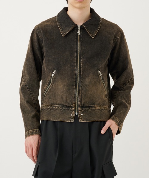 Jieda（ジエダ）の「DENIM ZIP JACKET（デニムジャケット・メンズ・インディゴブルー/ブラック・1/2）」の2枚目の写真