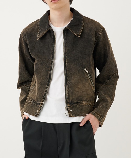 Jieda（ジエダ）の「DENIM ZIP JACKET（デニムジャケット・メンズ・インディゴブルー/ブラック・1/2）」の4枚目の写真