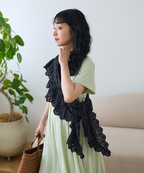 FREAK'S STORE（フリークスストア）の「インド マルチウェイ ラウンドフリルレース（その他トップス・レディース・ブラック/オフホワイト・ﾌﾘ-）」の9枚目の写真