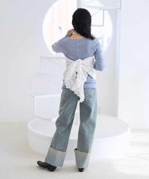 FREAK'S STORE（フリークスストア）の「インド マルチウェイ ラウンドフリルレース（その他トップス・レディース・ブラック/オフホワイト・ﾌﾘ-）」の19枚目の写真