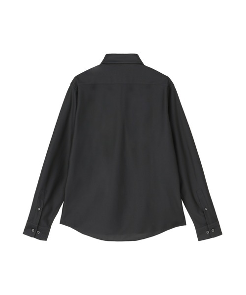 TOKYO SHIRTS（トウキョウシャツ）の「ホリゾンタルワイド デザインカジュアル長袖シャツ（ポロシャツ・メンズ・チャコール・M/L/LL/S）」の2枚目の写真