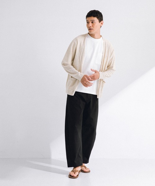 URBAN RESEARCH Sonny Label(アーバンリサーチサニーレーベル)の「リネン混ニットカーディガン(カーディガン/ボレロ・メンズ・ナチュラル/チャコールグレー/ネイビー/ピンク・MEDIUM/LARGE)」の12枚目の写真