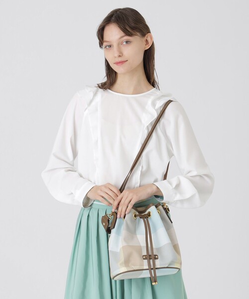 BLUE LABEL CRESTBRIDGE(ブルーレーベルクレストブリッジ)の「クレストブリッジチェックキャンバスコロン(ショルダーバッグ・レディース・グリーン系その他・FREE)」の10枚目の写真