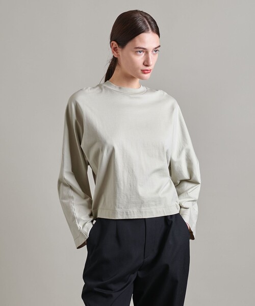 【美品】LOEFF コットン クレセントスリーブ Tシャツ 半袖 白 日本製 LOEFF tシャツ 「LOEFF」コットン クレセントスリーブ Tシャツ