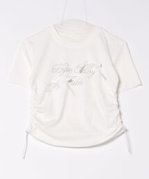 【選べる3デザイン展開】 文字プリントリボン付き半袖
