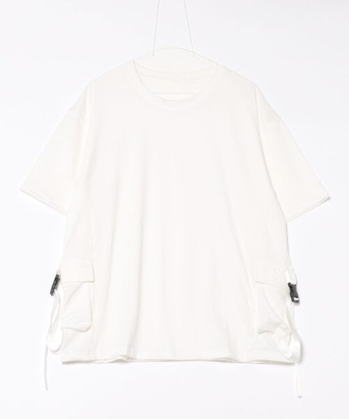 JOHNNY WOLF(ジョニーウルフ)の「EGANIS オーバーサイズ パラシュートポケット Tシャツ(Tシャツ/カットソー・メンズ・ブラック/ホワイト・M/S/L)」の15枚目の写真