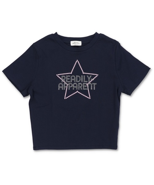 SPINNS(スピンズ)の「半袖ピタTシャツ/ストーンスター(Tシャツ/カットソー・レディース・カーキ/オフホワイト/ネイビー/ブラック・ONESIZE)」の4枚目の写真
