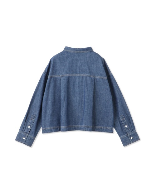 MAYSON GREY(メイソングレイ)の「デニムクロップドシャツ≪洗濯機で洗える≫(シャツ/ブラウス・レディース・ネイビー/ブルー・M)」の8枚目の写真