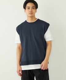 SHIPS Colors:〈洗濯機可能〉ベスト Tシャツ アンサンブル◇