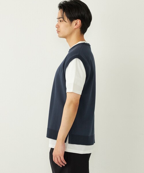 SHIPS Colors（シップス カラーズ）の「SHIPS Colors:〈洗濯機可能〉ベスト Tシャツ アンサンブル◇（ニット/セーター・メンズ・ネイビー/グレー/ブルー・MEDIUM/LARGE/X-LARGE）」の14枚目の写真