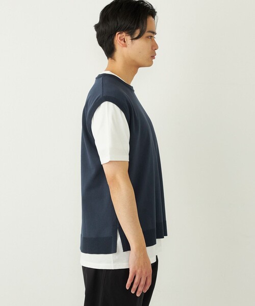 SHIPS Colors（シップス カラーズ）の「SHIPS Colors:〈洗濯機可能〉ベスト Tシャツ アンサンブル◇（ニット/セーター・メンズ・ネイビー/グレー/ブルー・MEDIUM/LARGE/X-LARGE）」の16枚目の写真