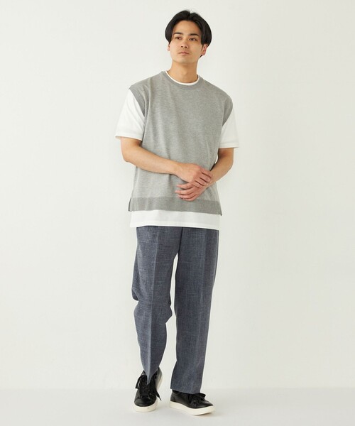 SHIPS Colors（シップス カラーズ）の「SHIPS Colors:〈洗濯機可能〉ベスト Tシャツ アンサンブル◇（ニット/セーター・メンズ・ネイビー/グレー/ブルー・MEDIUM/LARGE/X-LARGE）」の21枚目の写真