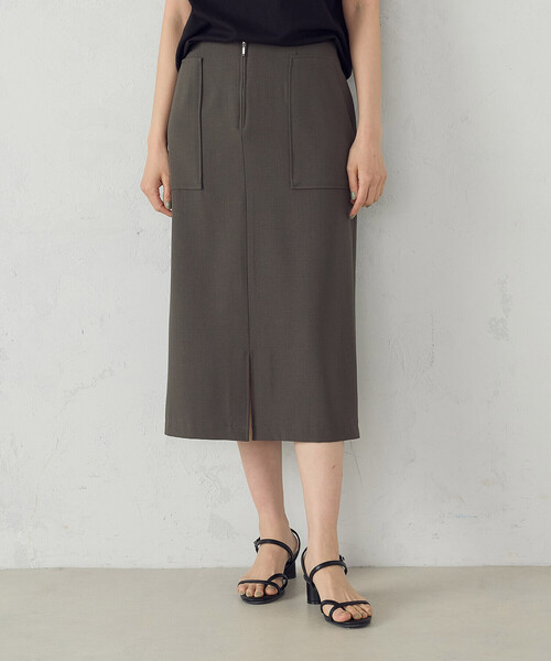COMME CA MODELS（コムサモデルズ）の「ポリエステルドライツイル　タイトスカート（スカート・レディース・カーキ/ネイビー/ベージュ/ブラック・LARGE/MEDIUM/X-SMALL/X-LARGE/SMALL）」の19枚目の写真
