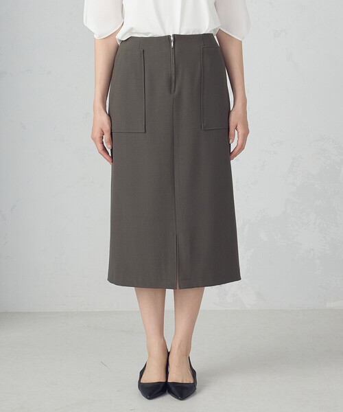 COMME CA MODELS（コムサモデルズ）の「ポリエステルドライツイル　タイトスカート（スカート・レディース・カーキ/ネイビー/ベージュ/ブラック・LARGE/MEDIUM/X-SMALL/X-LARGE/SMALL）」の20枚目の写真