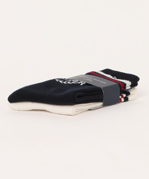 TOMMY HILFIGER(トミーヒルフィガー)の「【別注】TOMMY HILFIGER/トミーヒルフィガー ブランド ロゴ 靴下 ミドル丈 レギュラーソックス クルーソックス 2足セット 23cm 24cm 25cm 26cm 27cm(ソックス/靴下・メンズ・その他2/その他・23cm~25cm/25cm~27cm)」の14枚目の写真