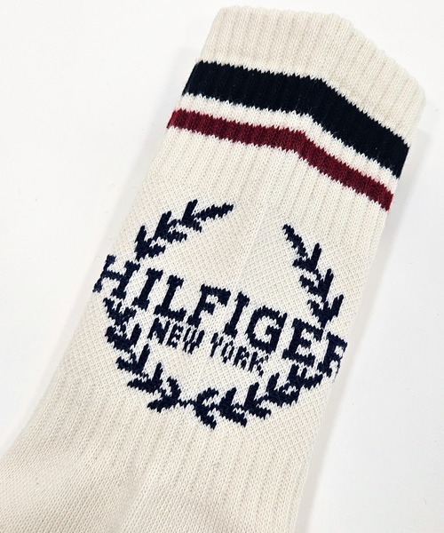 TOMMY HILFIGER(トミーヒルフィガー)の「【別注】TOMMY HILFIGER/トミーヒルフィガー ブランド ロゴ 靴下 ミドル丈 レギュラーソックス クルーソックス 2足セット 23cm 24cm 25cm 26cm 27cm(ソックス/靴下・メンズ・その他2/その他・23cm~25cm/25cm~27cm)」の12枚目の写真