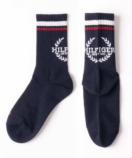 TOMMY HILFIGER(トミーヒルフィガー)の「【別注】TOMMY HILFIGER/トミーヒルフィガー ブランド ロゴ 靴下 ミドル丈 レギュラーソックス クルーソックス 2足セット 23cm 24cm 25cm 26cm 27cm(ソックス/靴下・メンズ・その他2/その他・23cm~25cm/25cm~27cm)」の9枚目の写真