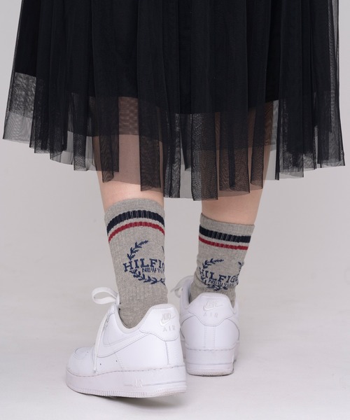 TOMMY HILFIGER(トミーヒルフィガー)の「【別注】TOMMY HILFIGER/トミーヒルフィガー ブランド ロゴ 靴下 ミドル丈 レギュラーソックス クルーソックス 2足セット 23cm 24cm 25cm 26cm 27cm(ソックス/靴下・メンズ・その他2/その他・23cm~25cm/25cm~27cm)」の8枚目の写真