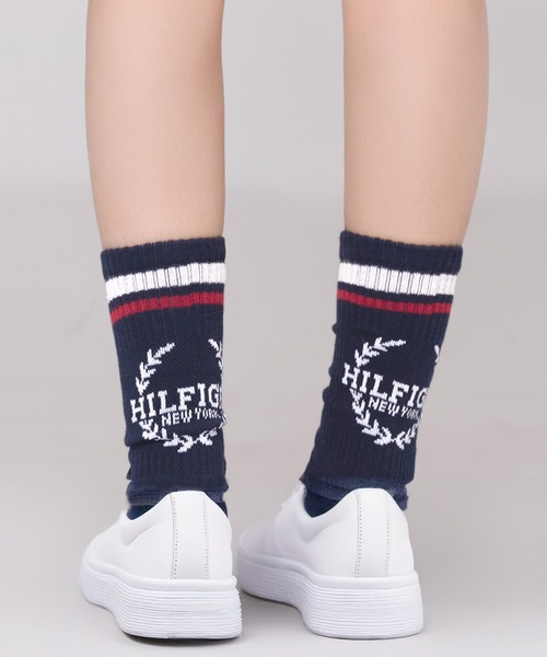 TOMMY HILFIGER(トミーヒルフィガー)の「【別注】TOMMY HILFIGER/トミーヒルフィガー ブランド ロゴ 靴下 ミドル丈 レギュラーソックス クルーソックス 2足セット 23cm 24cm 25cm 26cm 27cm(ソックス/靴下・メンズ・その他2/その他・23cm~25cm/25cm~27cm)」の6枚目の写真