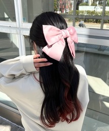 サテンビッグリボンバレッタ