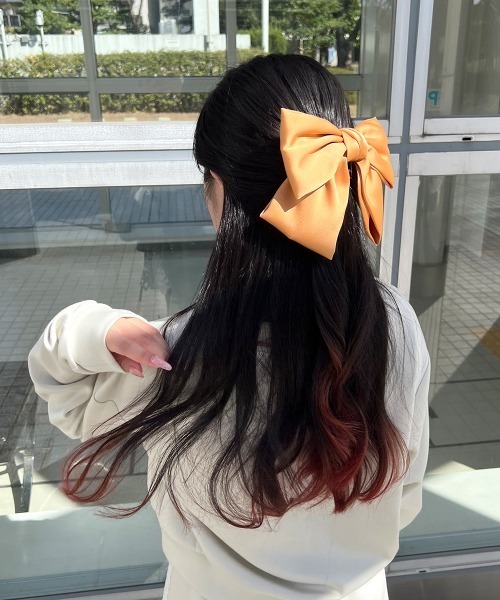 F i.n.t（フィント）の「ｻﾃﾝﾋﾞｯｸﾞﾘﾎﾞﾝﾊﾞﾚｯﾀ（バレッタ/ヘアクリップ・レディース・オレンジ/ライトピンク/ライトブルー・FREE）」の6枚目の写真