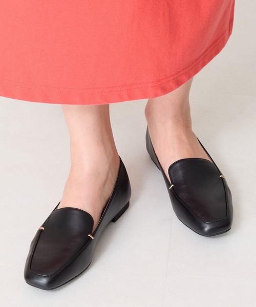 WA ORiental TRaffic（ダブルエーオリエンタルトラフィック）の「メタル アクセント オペラシューズ /R-4011 ローファー パンプス 通勤（ローファー・レディース・ブラック/ベージュ・41/40/39/37/36/35/34/38/42/33/43）」の9枚目の写真