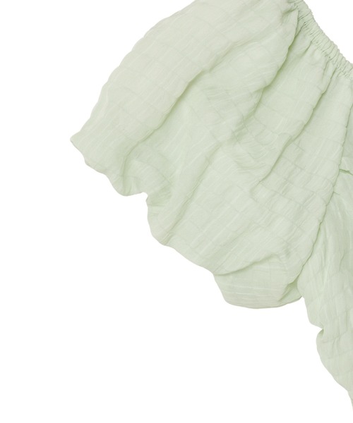 Ada.(エイダ)の「2WAY ボタンデザイン ふんわり パフリーブ ブラウス(シャツ/ブラウス・レディース・ブラック/アイボリー/グリーン/ライトブルー/ホワイト/ブラウン/ライトピンク・M/L)」の14枚目の写真