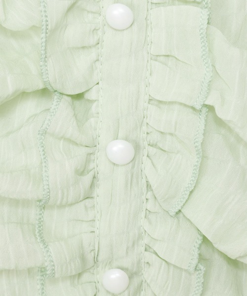 Ada.(エイダ)の「2WAY ボタンデザイン ふんわり パフリーブ ブラウス(シャツ/ブラウス・レディース・ブラック/アイボリー/グリーン/ライトブルー/ホワイト/ブラウン/ライトピンク・M/L)」の11枚目の写真