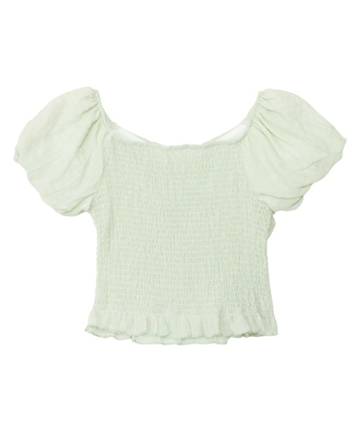 Ada.(エイダ)の「2WAY ボタンデザイン ふんわり パフリーブ ブラウス(シャツ/ブラウス・レディース・ブラック/アイボリー/グリーン/ライトブルー/ホワイト/ブラウン/ライトピンク・M/L)」の15枚目の写真