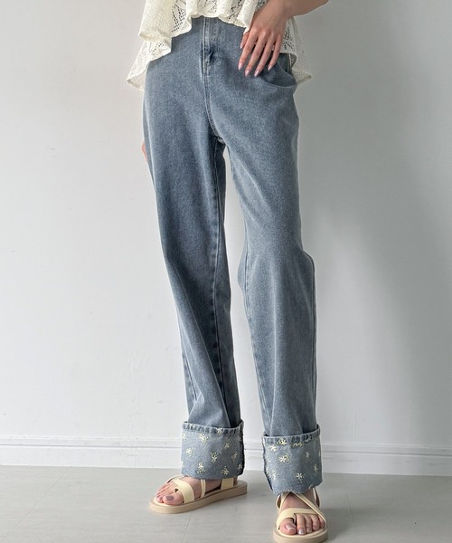 デニム・ジーパン DONDUP Women Pants DP784CS0179YIB6020 Beige GYDA ジーンズ デニム デニムパンツ ハイウエストワンウォッシュ