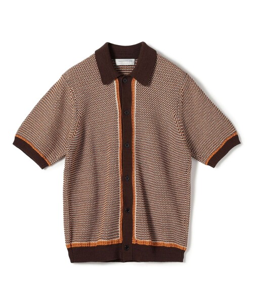 TOMORROWLAND (トゥモローランド)の「TOMORROWLAND Tricot マーセライズコットン ハーフスリーブニット(ニット/セーター・メンズ・ダークブラウン/ネイビー/ブラック系その他・S/M)」の1枚目の写真
